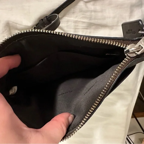 Coach Signature NS Brown Coated Canvas Swingpack Crossbody Bag - Picture 6 of 10